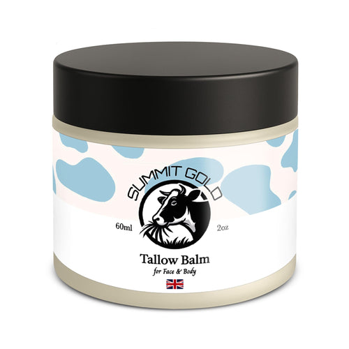 Grass-Fed Beef Tallow Balm Face Cream & Moisturiser with Jojoba Oil, Honey & Beeswax