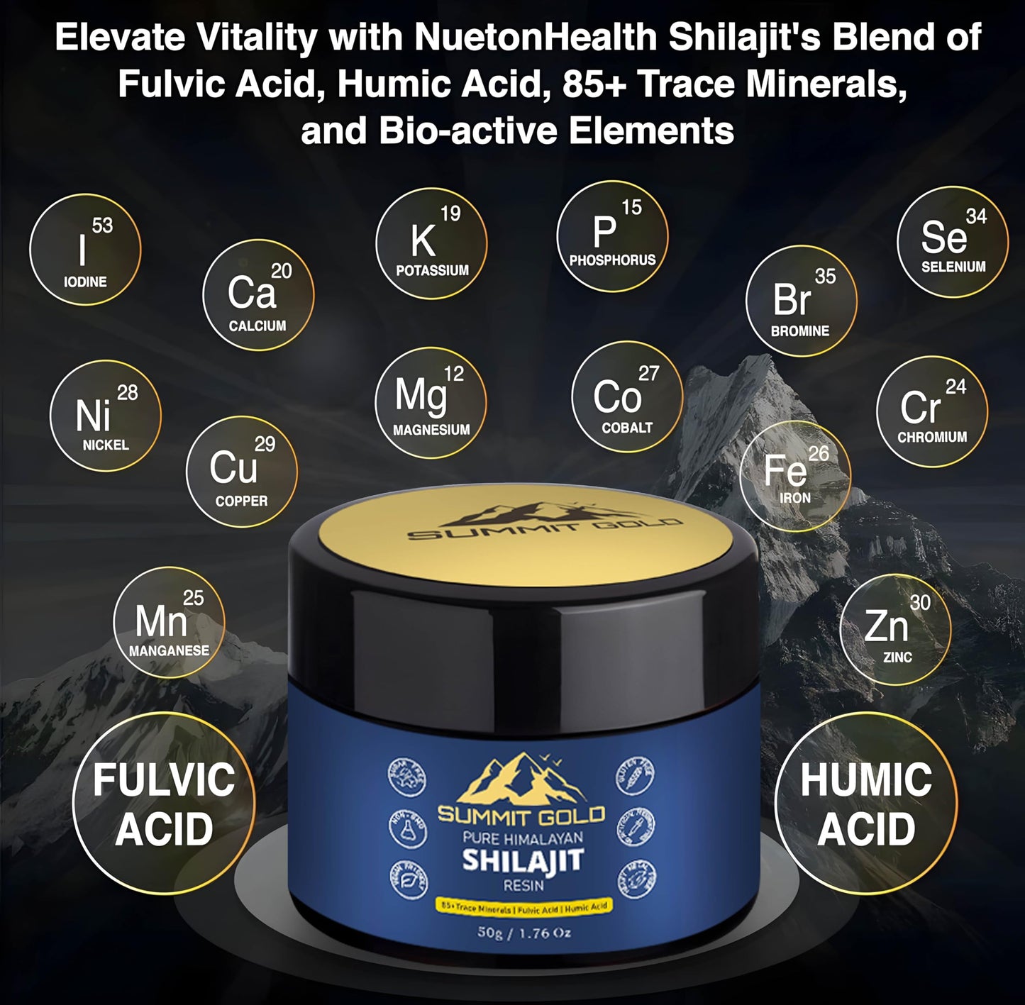 Shilajit Resin Natural Himalayan Supplement with Metal Spoon