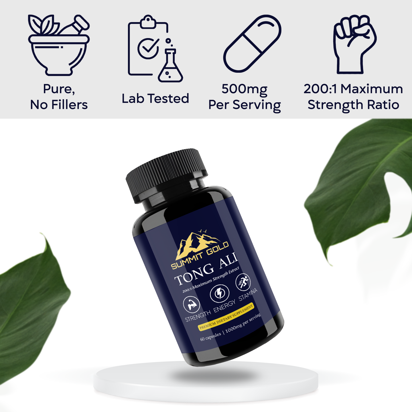 Tongkat Ali Premium Supplement High Strength Capsules