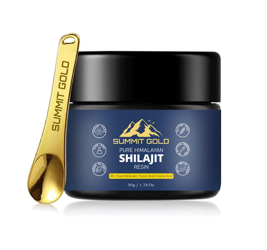 Shilajit Resin Natural Himalayan Supplement with Metal Spoon