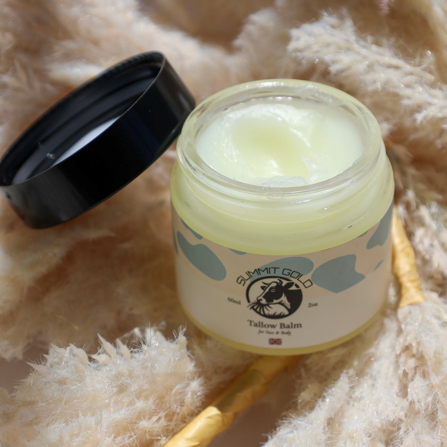 Grass-Fed Beef Tallow Balm Face Cream & Moisturiser with Jojoba Oil, Honey & Beeswax
