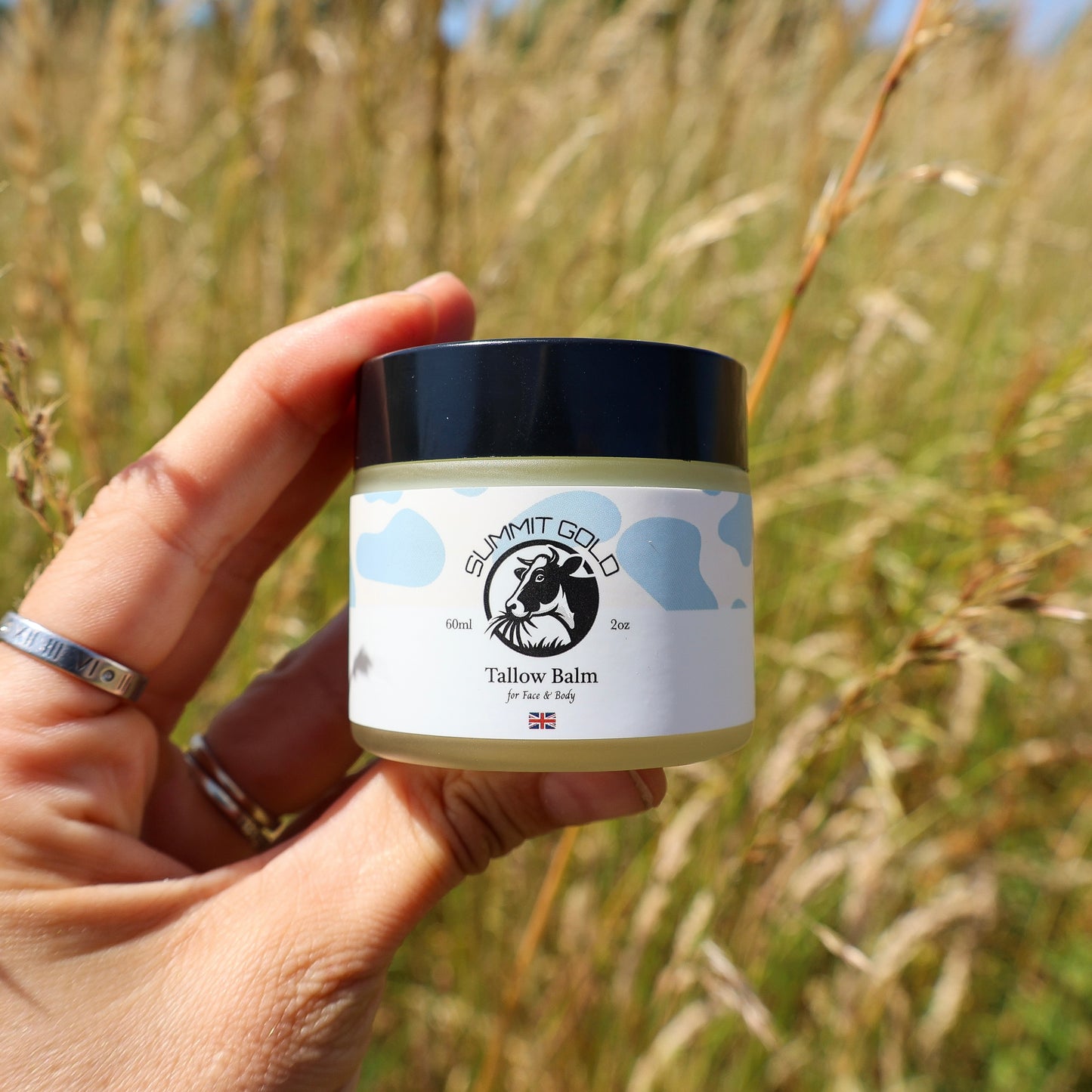 Grass-Fed Beef Tallow Balm Face Cream & Moisturiser with Jojoba Oil, Honey & Beeswax