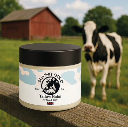 Grass-Fed Beef Tallow Balm Face Cream & Moisturiser with Jojoba Oil, Honey & Beeswax